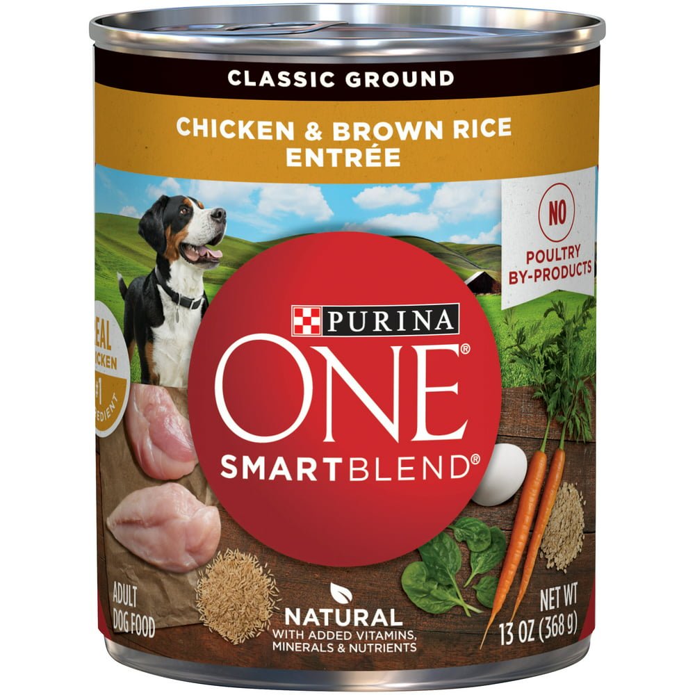 (12 Pack) Purina ONE Natural Pate Wet Dog Food, SmartBlend Chicken ...