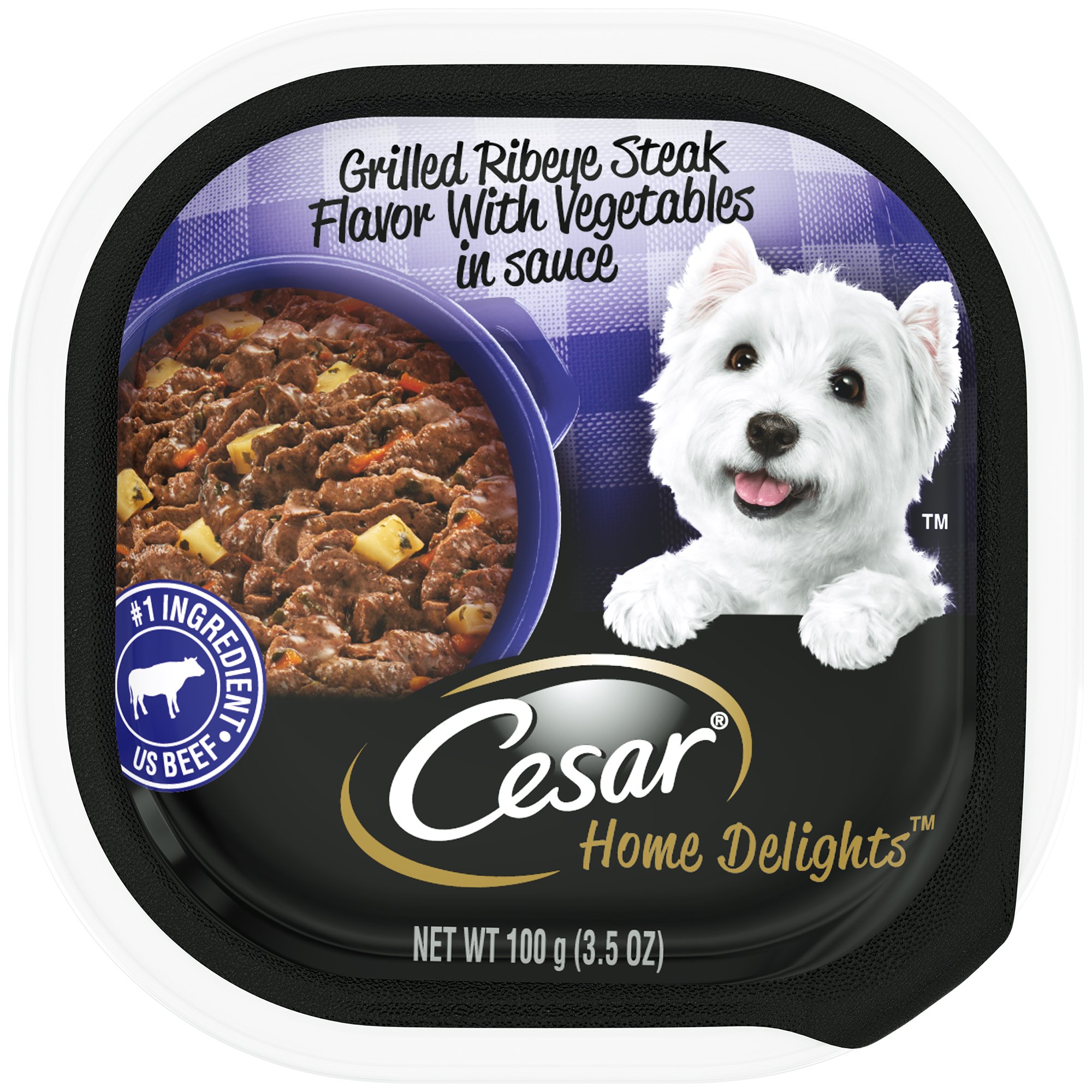 (24 Pack) CESAR HOME DELIGHTS Wet Dog Food Grilled Ribeye ...