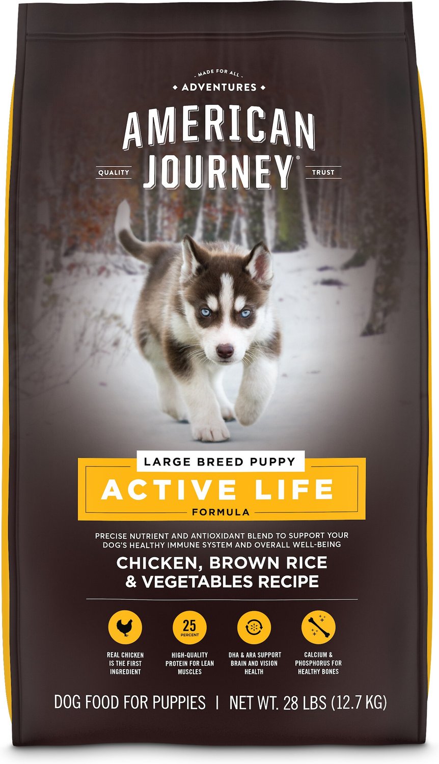 AMERICAN JOURNEY Active Life Formula Large Breed Puppy Chicken, Brown ...