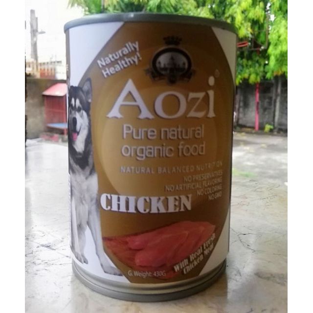 AoZi Organic All Natural Dog Food can