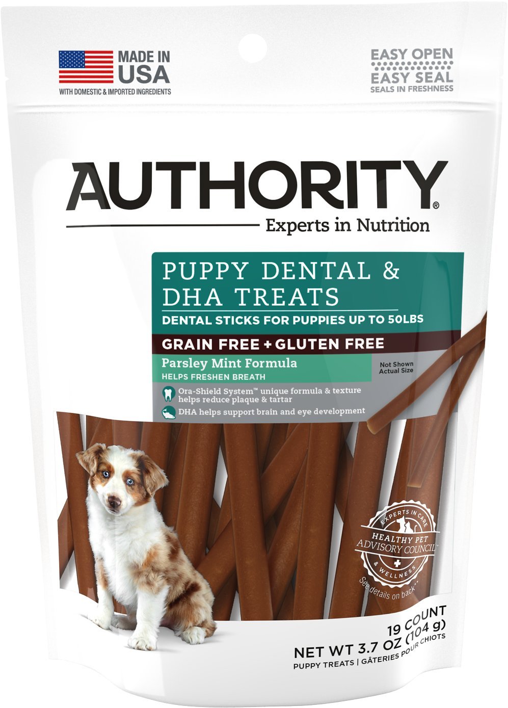 Authority Puppy Dental &  DHA Sticks Grain