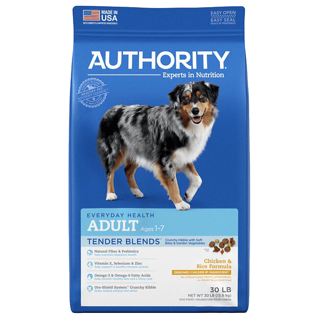 Authority Tender Blends Chicken &  Rice Formula Adult Dry Dog Food vs ...