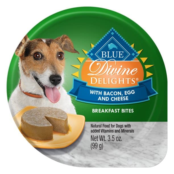Blue Buffalo Delights Natural Adult Small Breed Wet Dog Food Cup, Bacon ...