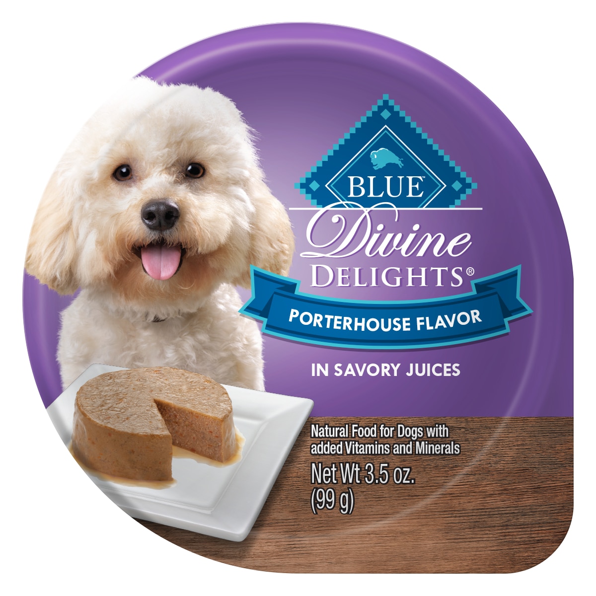 Blue Buffalo Delights Natural Adult Small Breed Wet Dog Food Cup ...