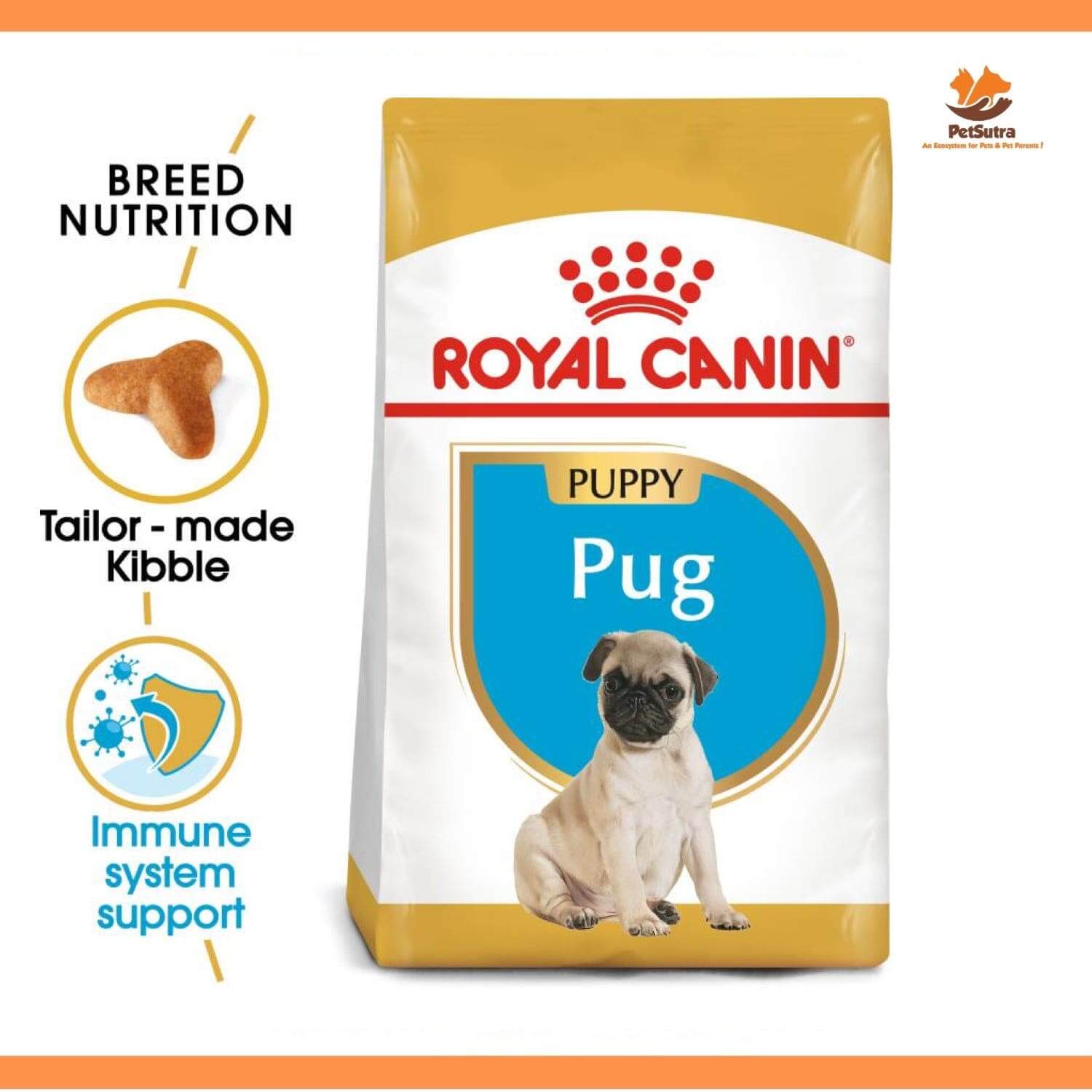 Buy Royal Canin Pug Puppy 1.5 kg Dry Food Online on PetSutra