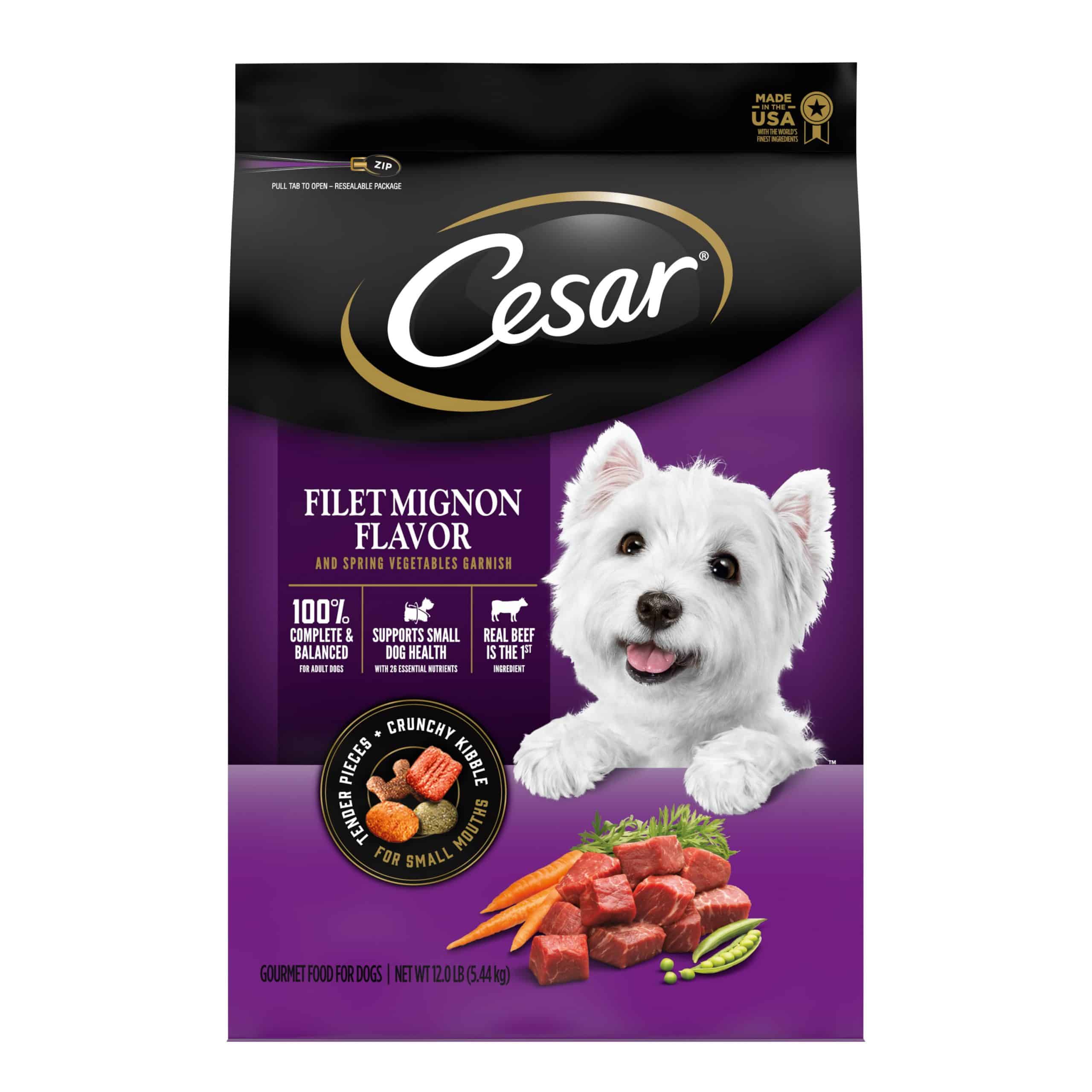 CESAR Small Breed Dry Dog Food Filet Mignon Flavor with Spring ...