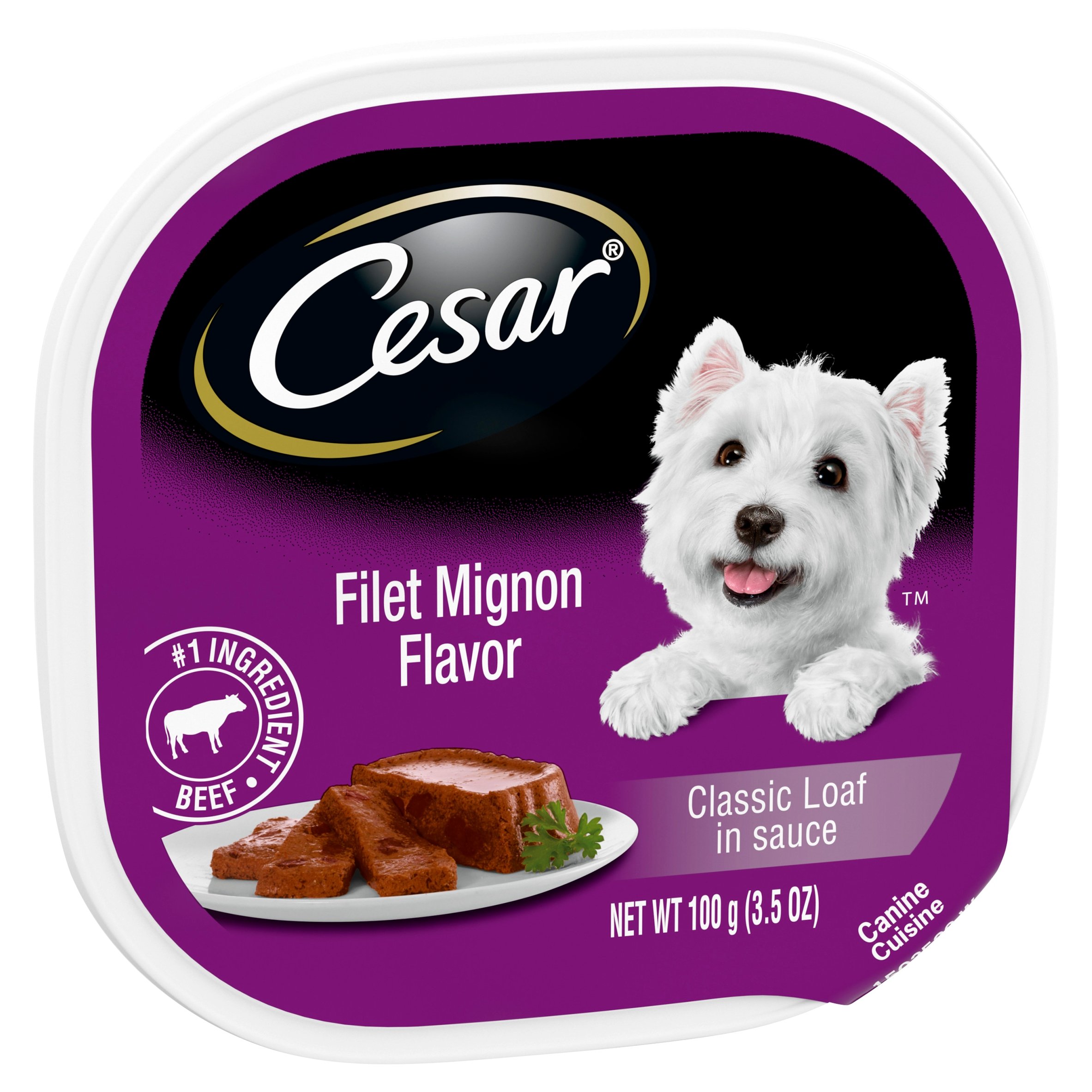 CESAR Soft Wet Dog Food Classic Loaf in Sauce Filet Mignon ...