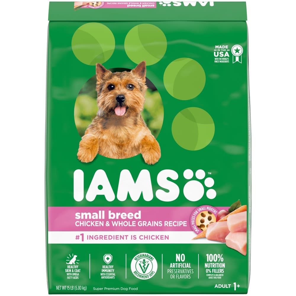 IAMS Small &  Toy Breed Adult Dry Dog Food for Small Dogs with Real ...