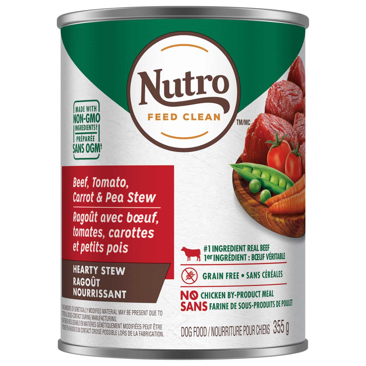 Nutro Grain Free Hearty Chunky Beef, Tomato, Carrot &  Pea Stew Wet Dog ...