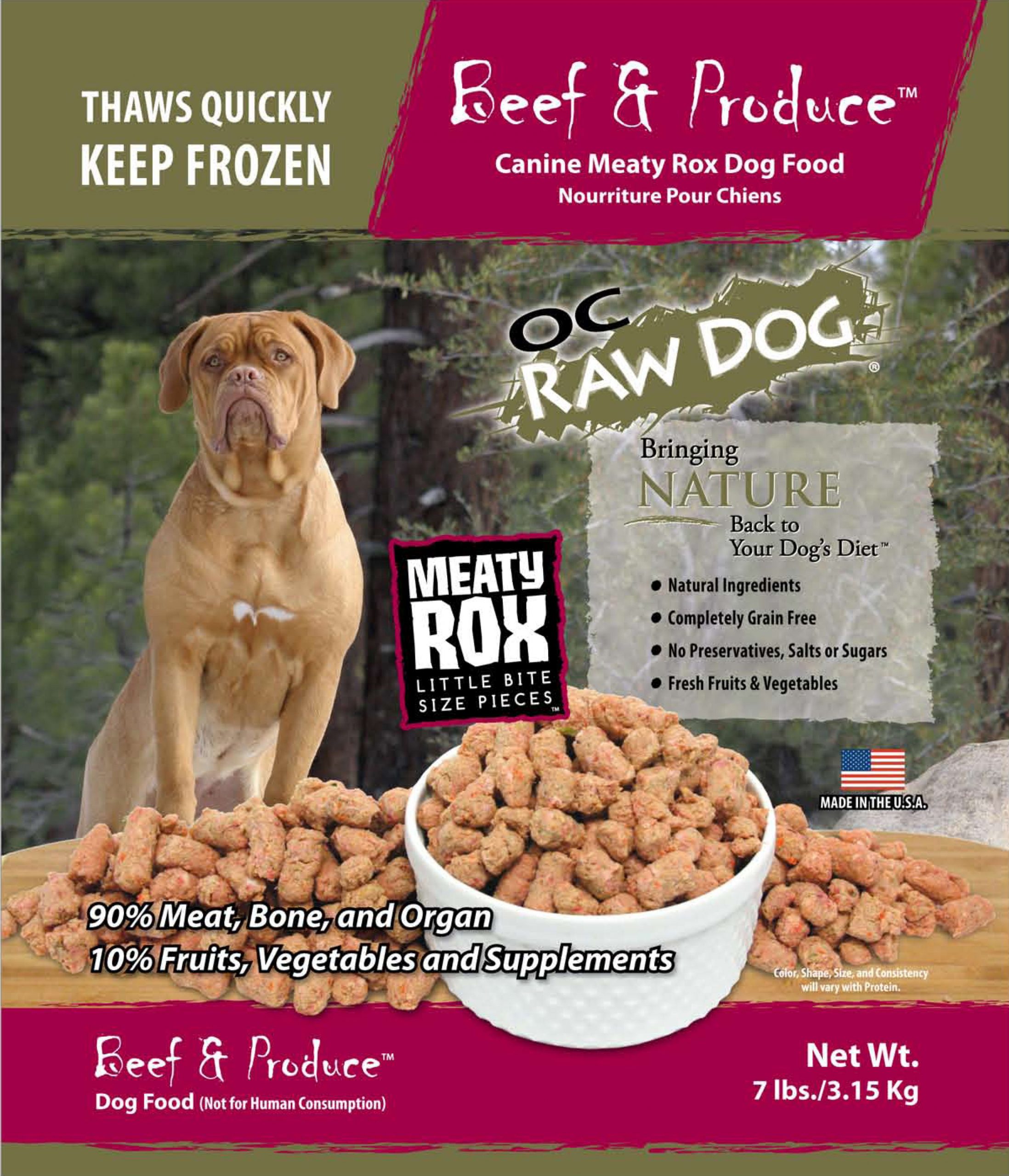 Oc Raw Dog Food Ingredients