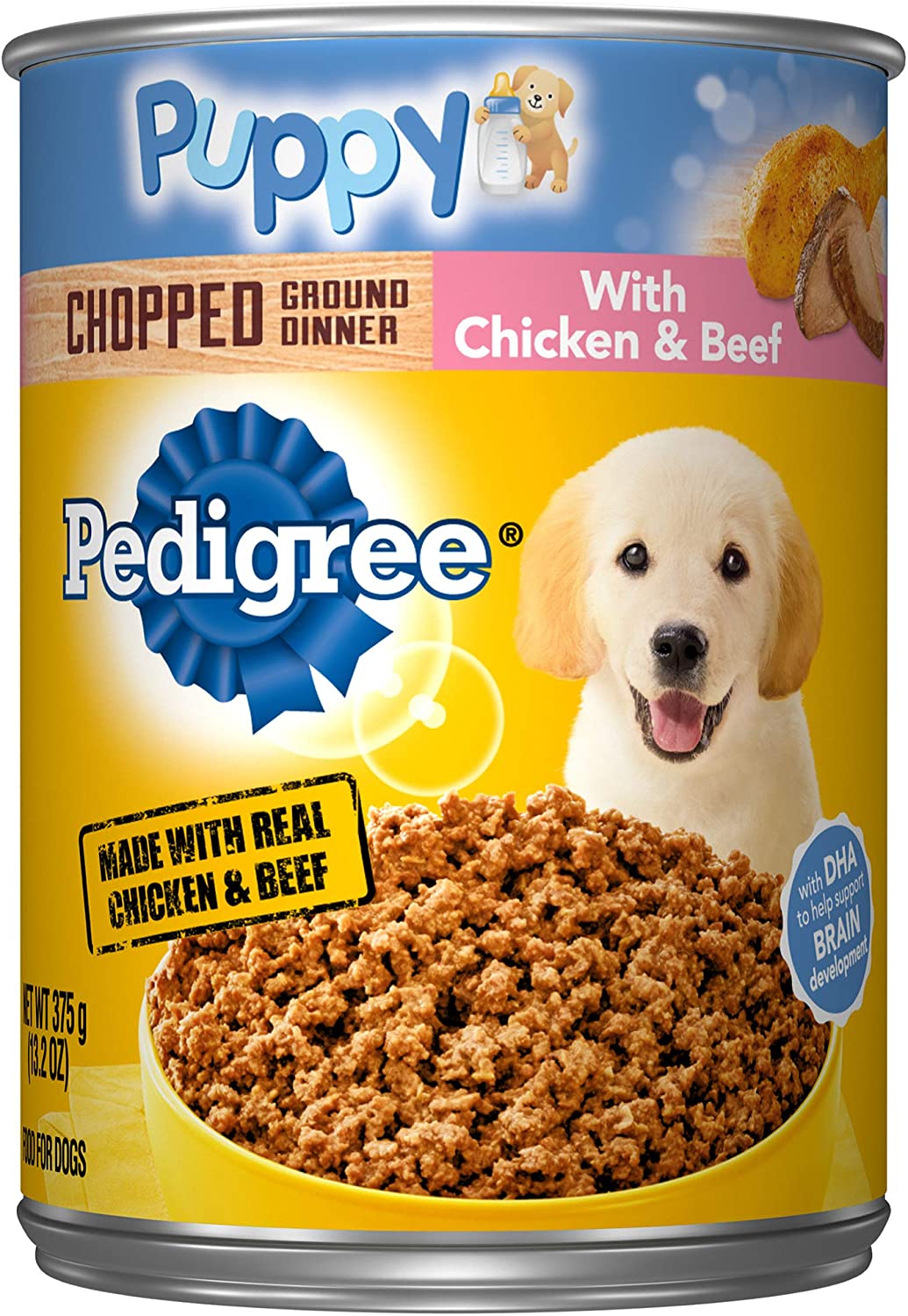 Pedigree Puppy Ground Dinner Wet Canned Dog Food, 13.2 oz ...