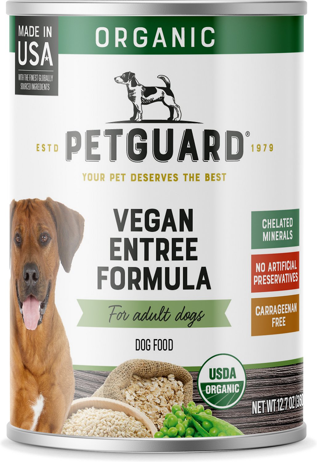 PETGUARD Organic Vegan Entree Canned Dog Food, 12.7