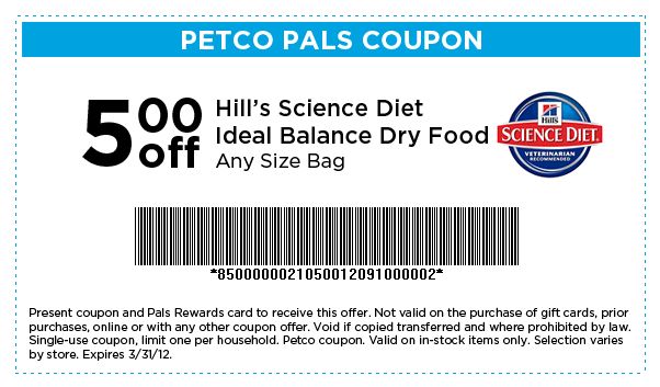 Printable science diet coupons idealbalance