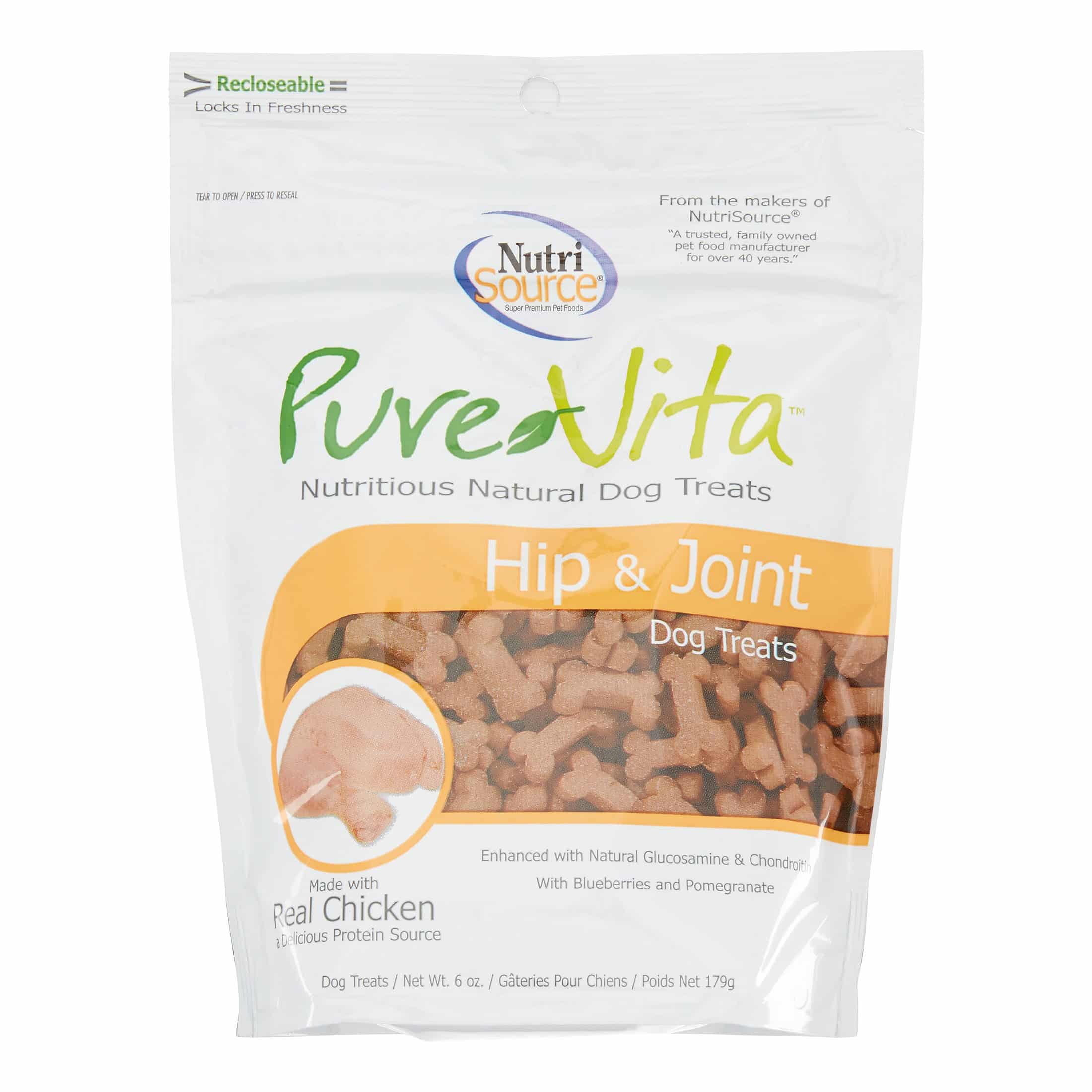 Pure Vita Hip &  Joint Dry Dog Treat, 6 Oz