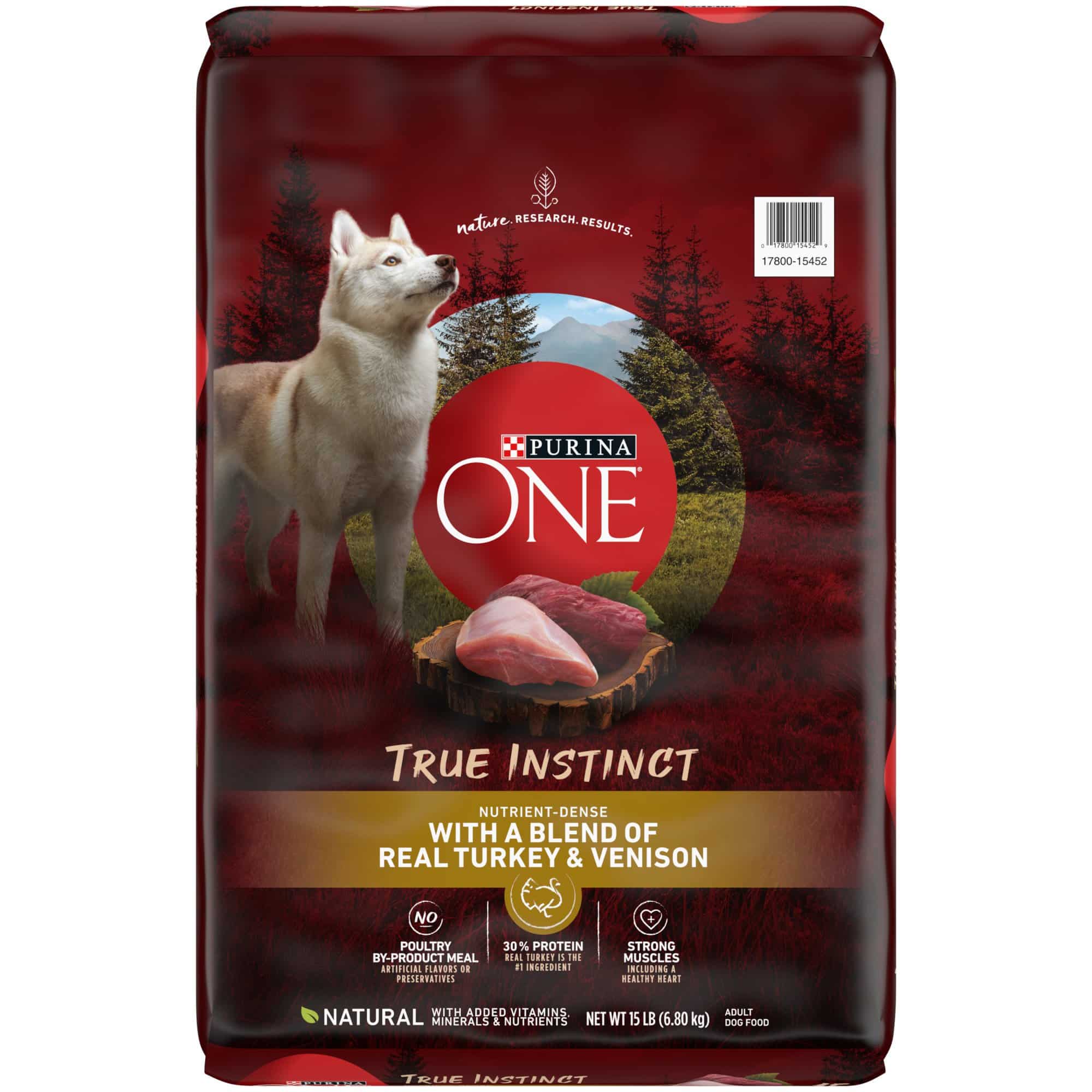 Purina One SmartBlend True Instinct Natural Turkey &  Venison Dry Dog ...