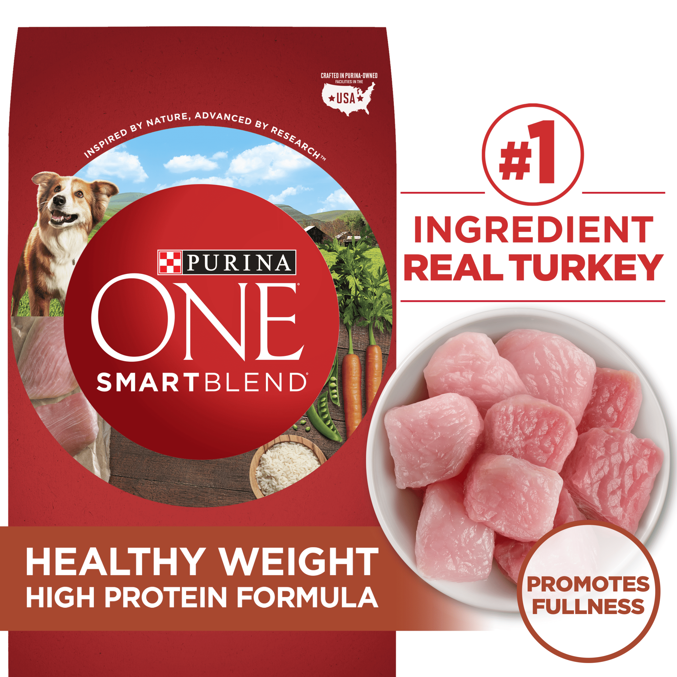 Purina ONE Weight Management, Natural Dry Dog Food, SmartBlend Healthy ...