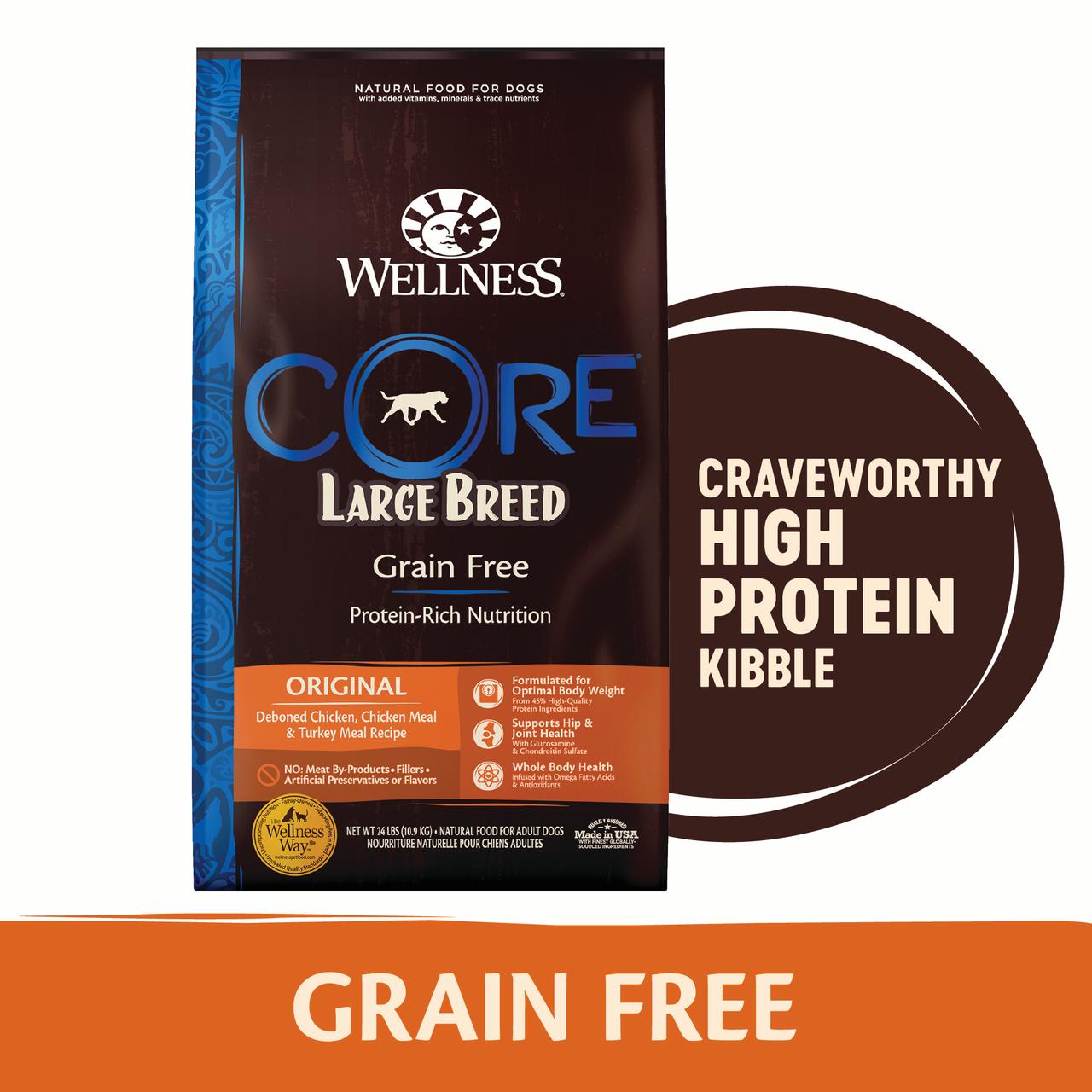 Wellness CORE Natural Grain Free Dry Dog Food, Large Breed ...